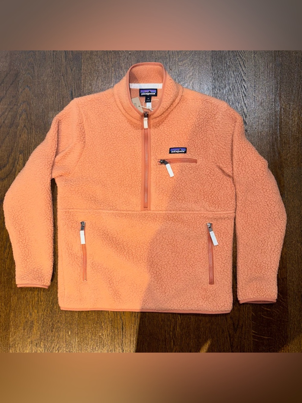 NWT Patagonia Retro Pile Marsupial Fleece Pullover Rare Sienna Clay Color XS